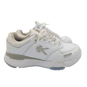 Kuru Kinetic 2.0 Sneakers Womens 8 Medium White Leather Shoes Athletic Anti Slip